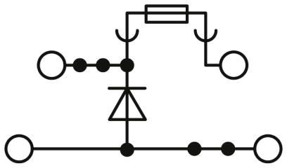 Клеммы для установки предохранителей-UT 4-L/HESI (5X20)-DIO/U-OL