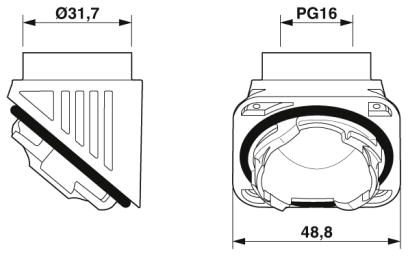 Адаптер-HC-B-TA-PG16-PLR-BK