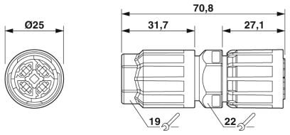 Разъем-QPD P 3PE1,5 8-13 BK