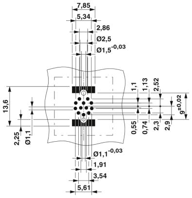 Встраиваемые разъемы-SACC-CIP-M12MS-12P SMD R32