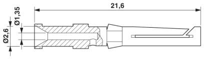 Обжимной контакт-CK1,6-ED-0,75BU AU