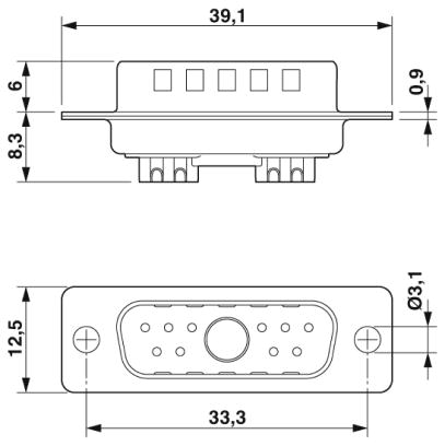 Контактная вставка D-SUB-CUC-DSI-S1STZ-S/DSLK1CP10S