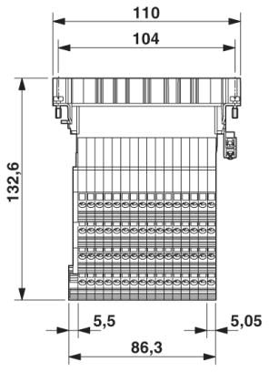 Адаптер клеммного модуля-HC-D 64-A-UT-PEL-M