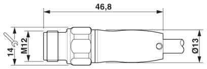 Кабель для датчика / исполнительного элемента-SAC-5P-M12MS/0,6-600/M12FS HD