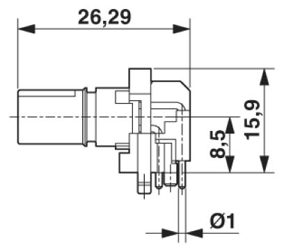 Встраиваемые разъемы-SACC-CI-M12FSB-5CON-L90 SCO