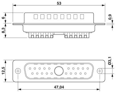 Контактная вставка D-SUB-CUC-DSI-S1STZ-S/DSLKC1P20S