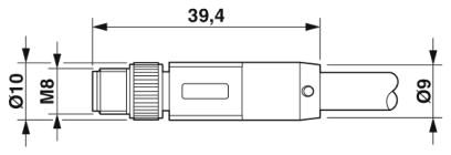 Сетевой кабель-NBC-M8MSD/ 2,0-93B/R4AC