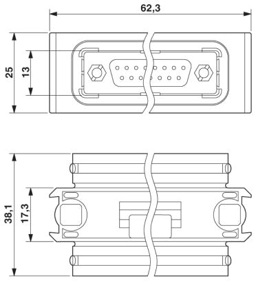 Сопрягающее устройство D-SUB-VS-15-KU-BU/BU