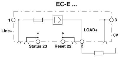 Электронный защитный выключатель-EC-E 12A DC24V