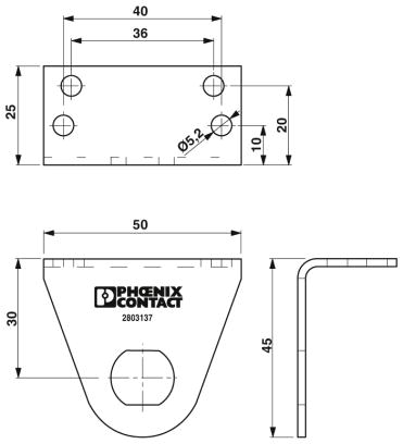 Монтажная плата-CN-UB/MP-90DEG-50