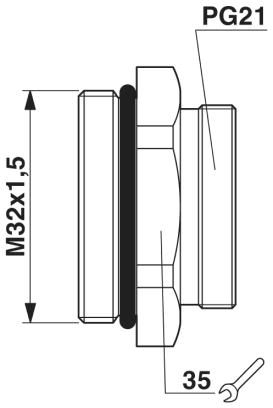 Переходные муфты сальника-VC-M-KV-PG21/M32 ST