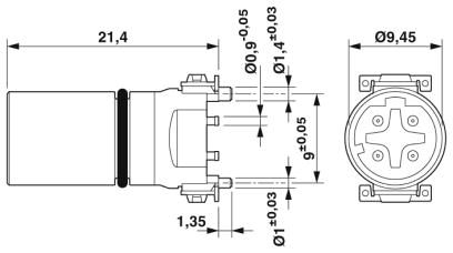 Встраиваемые разъемы-SACC-CIP-M12MSD-4P SMD R32