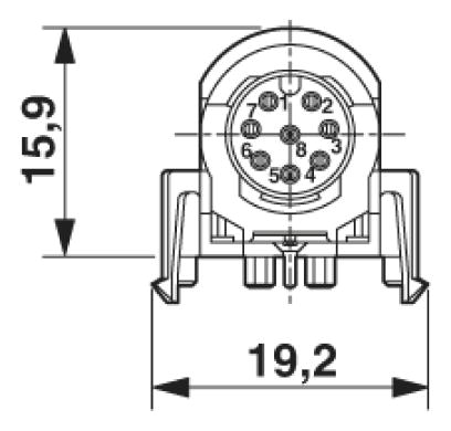 Встраиваемые разъемы-SACC-DSIV-FS-8CON-L90 SCO