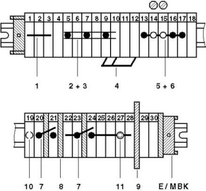 Проходная мини-клемма-MBK 5/E-FS BU