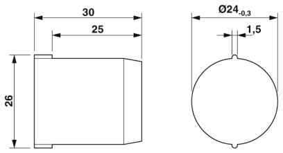 Заглушки-SEALING PLUG 25X30 RD