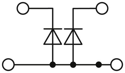 Клеммный блок-PTTB 2,5-2DIO/U-OL/U-OR