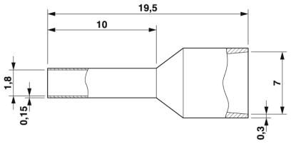 Кабельный наконечник-AI-XL 1,5-10 BK