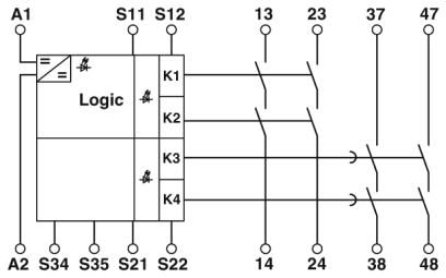 Реле безопасности-PSR-SPP-24DC/ESD/4X1/30