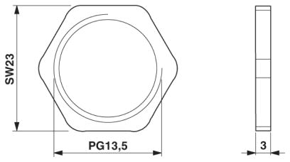 Плоская гайка-SACC-E-MU-PG13,5