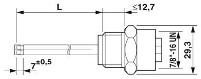 Встраиваемые разъемы-SACC-E-MINF-5CON-NPT12-U40/1,0