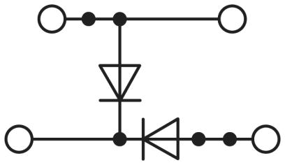 Клеммный блок-UTTB 2,5-2DIO/O-UL/UR-UL
