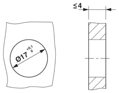 Проходной компонент для электротехнического шкафа-CUC-BH-M12A1PBK-A/R4BE