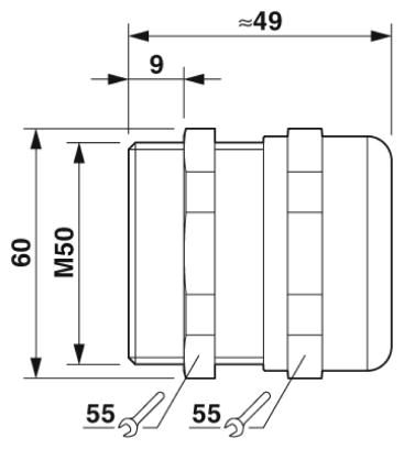 Кабельный ввод-G-INSEC-M50-L68N-NCRS-S