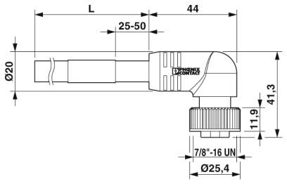 Силовой кабель-SAC-4P-2,0-U50/MINFR