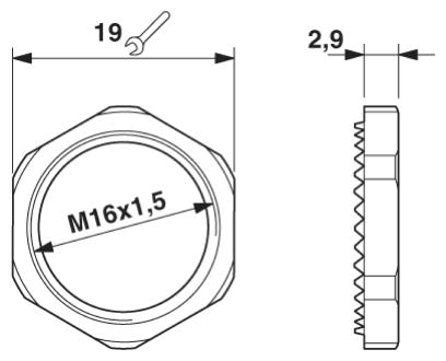Гайка ЭМВ-SACC-M16-KD-NUT-SH