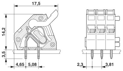 Клеммные блоки для печатного монтажа-ZFKDSA 1-W-3,81-9