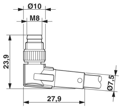 Кабель для датчика / исполнительного элемента-SAC-4P-M 8MR/10,0-PUR