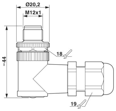 Разъем-SACC-M12MR-5CON-PG9-M SKINTOP