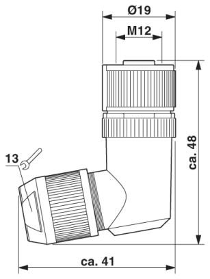 Разъем-SACC-M12FR-4PL SH