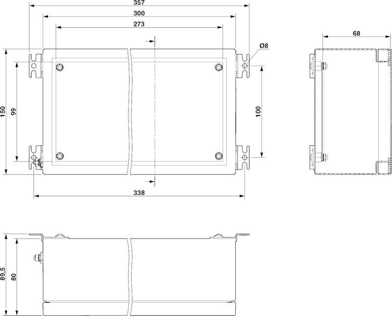 Клеммная коробка-E S6 A 300X150X80