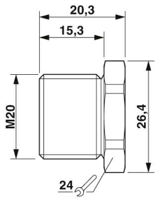 Резьбовой колпачок-A-EXSH-M20-68L-S-S