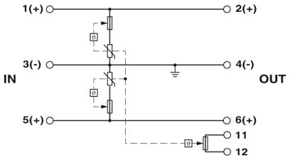 Штекерный модуль для защиты от перенапр-й-PT 2X1VA/S1-230AC-ST