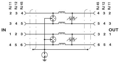 Устройство защиты от перенапряжений-D-FM-A/RJ45-BB