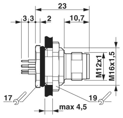 Проходная деталь-SACC-DSI-M12MS-8CON-M16