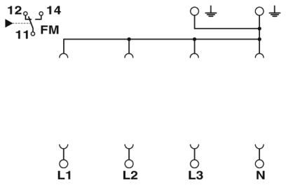 Базовый элемент для защиты от перенапряжений, тип 2-VAL-MS/4+0-BE/FM RN.