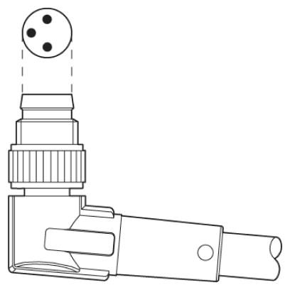 Кабель для датчика / исполнительного элемента-SAC-3P-M 8MR/ 0,3-PUR/M 8FR