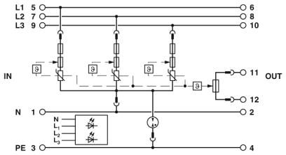 Устройство защиты от перенапряжений, тип 3-PLT-SEC-T3-3S-230-FM