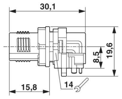 Встраиваемый соединитель для шинной системы-SACC-DSIV-MSD-4CON-L90 SCO