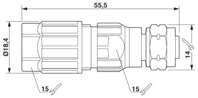 Соединитель для датчика/исполнительного устройства-SACC-M12FS-4QO-0,75-VA