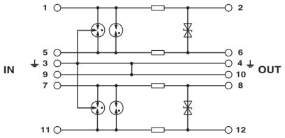 Штекерный модуль для защиты от перенапр-й-PT 2XEX(I)-24DC-ST