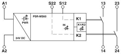 Реле безопасности-PSR-MS60-2NO-24DC-SC