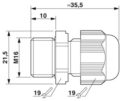 Кабельный ввод-G-INVEN-M16-M67N-PNES-BK