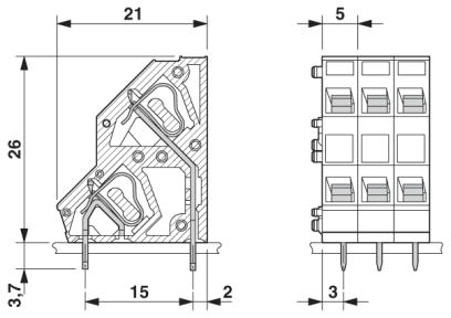 Клеммные блоки для печатного монтажа-ZFKKDS 1,5C-5,0