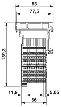 Адаптер клеммного модуля-HC-D 40-A-TWIN-PEL-M