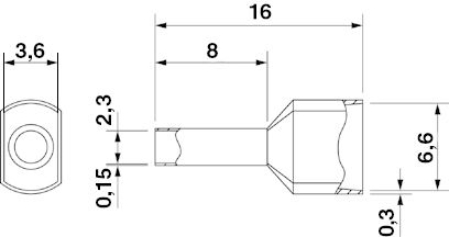 Кабельный наконечник-AI-TWIN 2X 1,5-8 BK