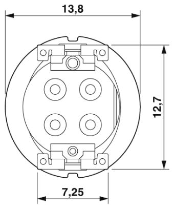 Встраиваемые разъемы-SACC-CI-M12FST-4P SMD SH R32